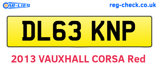 DL63KNP are the vehicle registration plates.