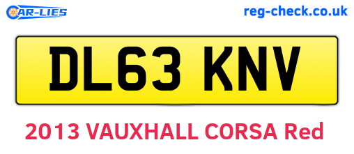 DL63KNV are the vehicle registration plates.