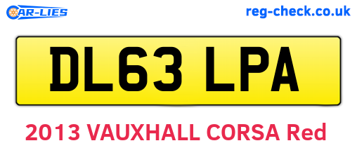 DL63LPA are the vehicle registration plates.