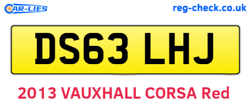 DS63LHJ are the vehicle registration plates.