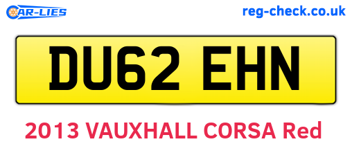 DU62EHN are the vehicle registration plates.