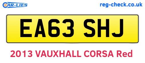 EA63SHJ are the vehicle registration plates.