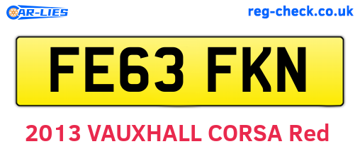 FE63FKN are the vehicle registration plates.