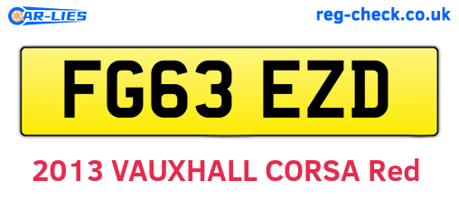 FG63EZD are the vehicle registration plates.