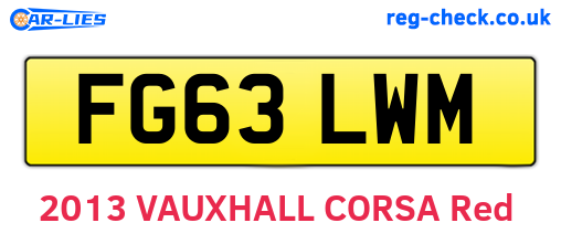 FG63LWM are the vehicle registration plates.