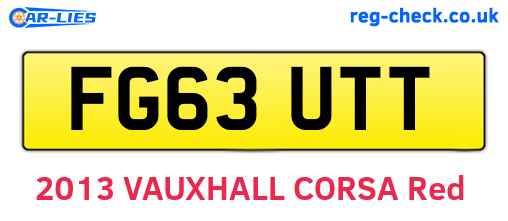 FG63UTT are the vehicle registration plates.