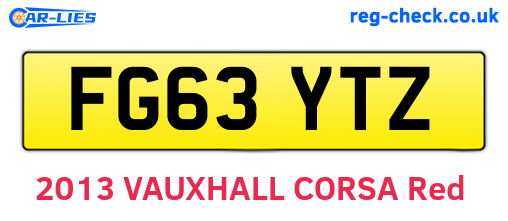 FG63YTZ are the vehicle registration plates.