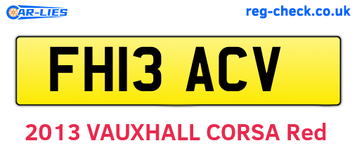 FH13ACV are the vehicle registration plates.