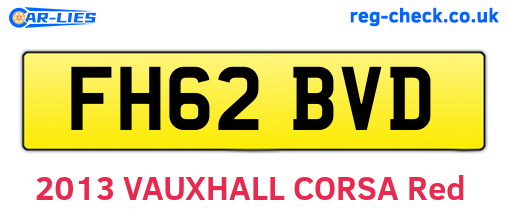 FH62BVD are the vehicle registration plates.