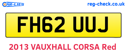 FH62UUJ are the vehicle registration plates.