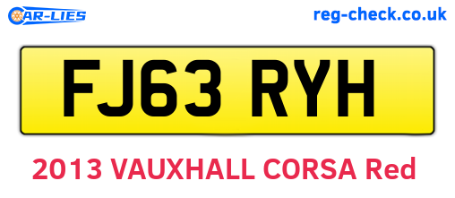 FJ63RYH are the vehicle registration plates.