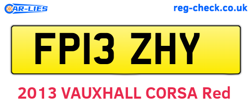 FP13ZHY are the vehicle registration plates.