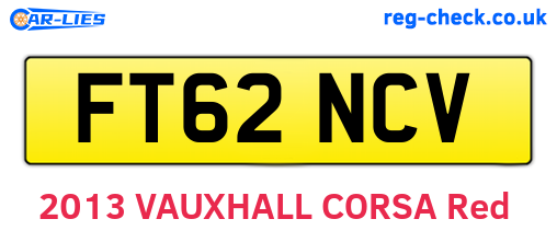 FT62NCV are the vehicle registration plates.