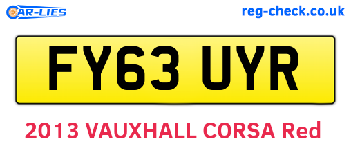 FY63UYR are the vehicle registration plates.