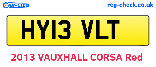 HY13VLT are the vehicle registration plates.