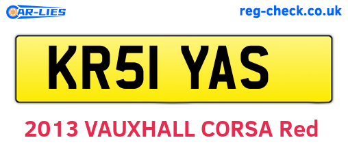 KR51YAS are the vehicle registration plates.