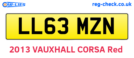 LL63MZN are the vehicle registration plates.