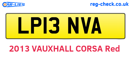 LP13NVA are the vehicle registration plates.