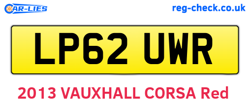 LP62UWR are the vehicle registration plates.