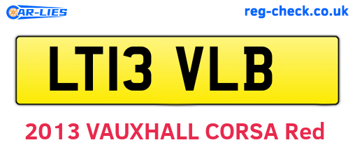 LT13VLB are the vehicle registration plates.