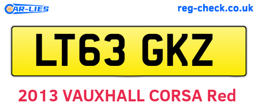 LT63GKZ are the vehicle registration plates.