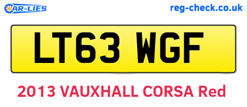 LT63WGF are the vehicle registration plates.