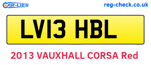 LV13HBL are the vehicle registration plates.
