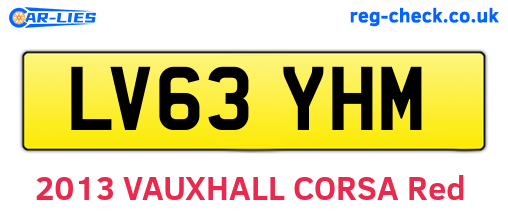 LV63YHM are the vehicle registration plates.