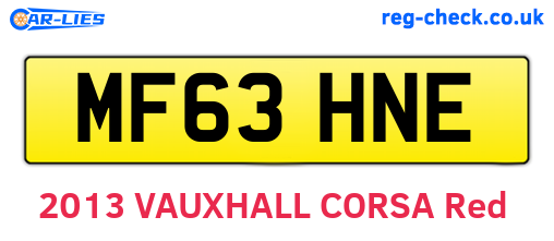 MF63HNE are the vehicle registration plates.
