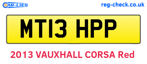 MT13HPP are the vehicle registration plates.