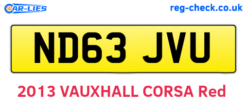 ND63JVU are the vehicle registration plates.