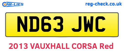 ND63JWC are the vehicle registration plates.
