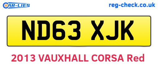 ND63XJK are the vehicle registration plates.