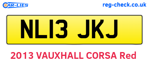 NL13JKJ are the vehicle registration plates.