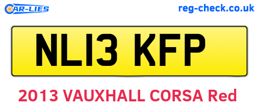 NL13KFP are the vehicle registration plates.