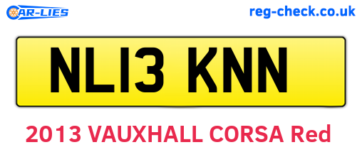 NL13KNN are the vehicle registration plates.