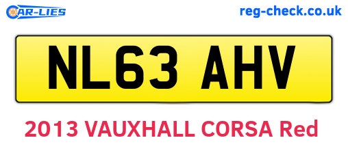 NL63AHV are the vehicle registration plates.