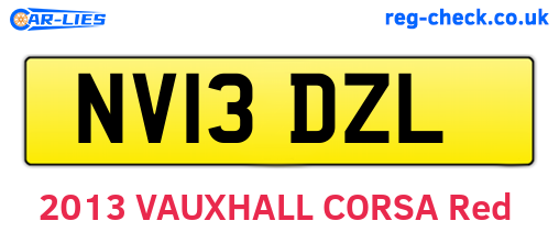 NV13DZL are the vehicle registration plates.
