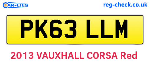 PK63LLM are the vehicle registration plates.