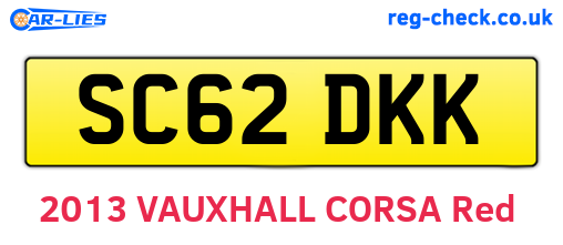 SC62DKK are the vehicle registration plates.