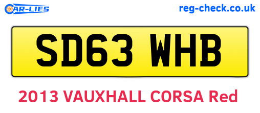 SD63WHB are the vehicle registration plates.