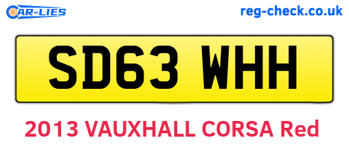 SD63WHH are the vehicle registration plates.