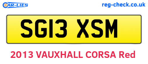 SG13XSM are the vehicle registration plates.