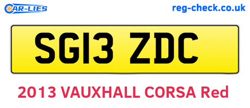 SG13ZDC are the vehicle registration plates.