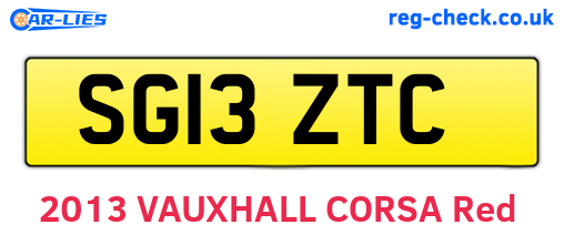 SG13ZTC are the vehicle registration plates.