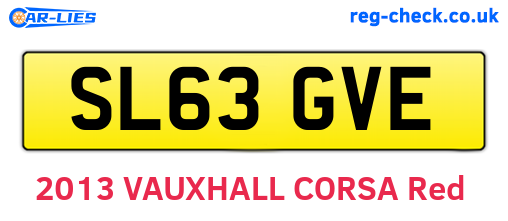 SL63GVE are the vehicle registration plates.