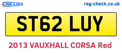 ST62LUY are the vehicle registration plates.