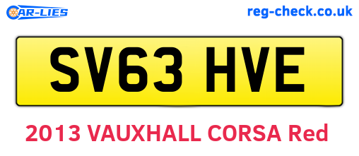 SV63HVE are the vehicle registration plates.