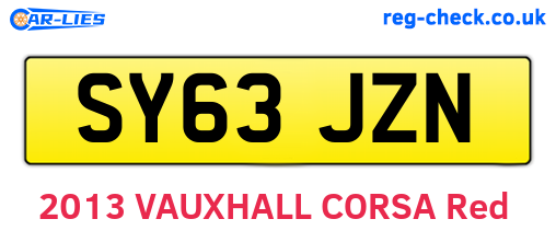 SY63JZN are the vehicle registration plates.