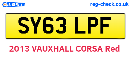 SY63LPF are the vehicle registration plates.